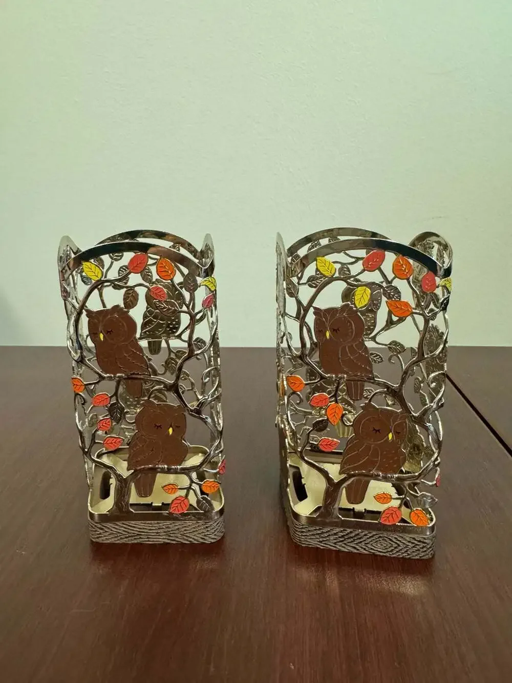 Bath & Body Works Fall Owls Foaming Hand Soap Holder Set of 2